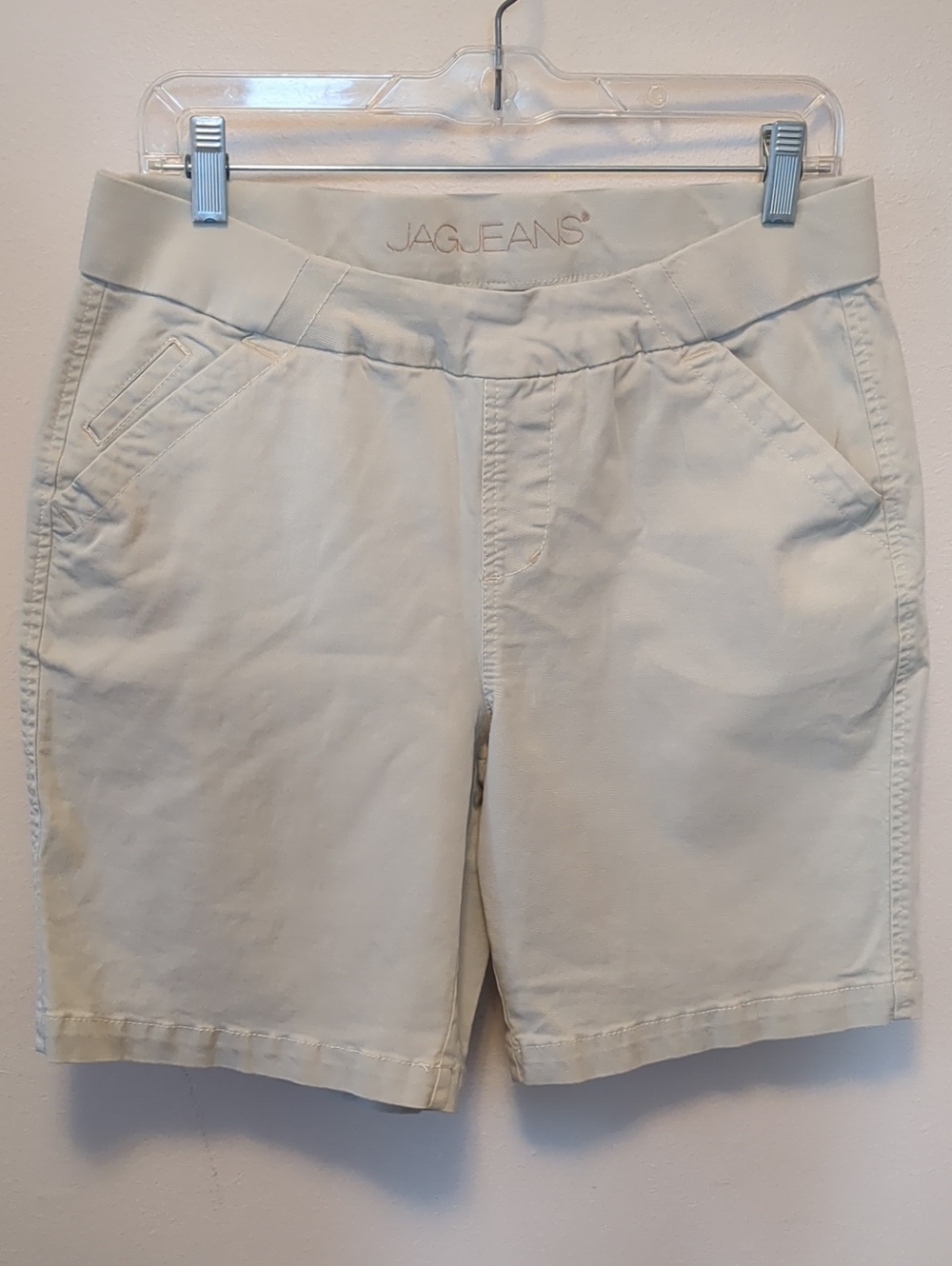 Jag Jeans Cream Women's Casual Cotton Bermuda Shorts